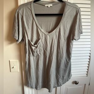 Z Supply Grey V-Neck Tee